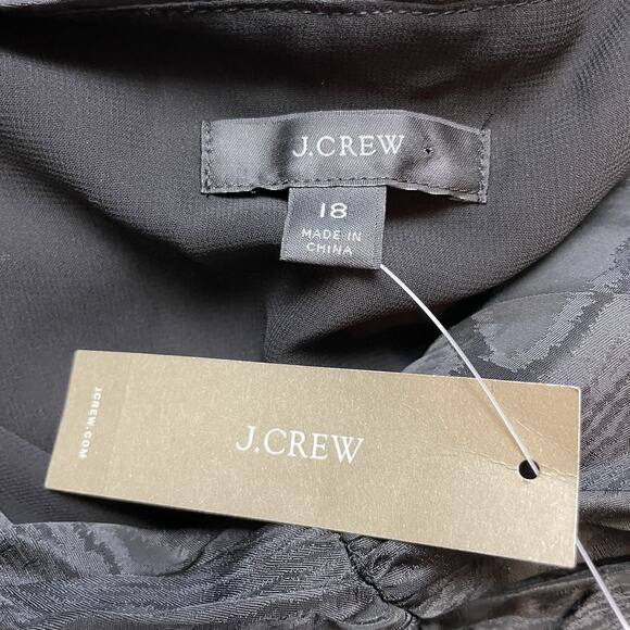 J Crew Off Shoulder Crop Top Womens 18 Black Ren Faire Octoberfest Festival NWT - Picture 4 of 11